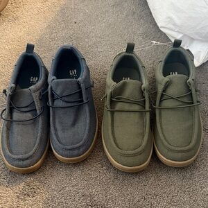 GAP Canvas Loafers in Navy and Olive NEW